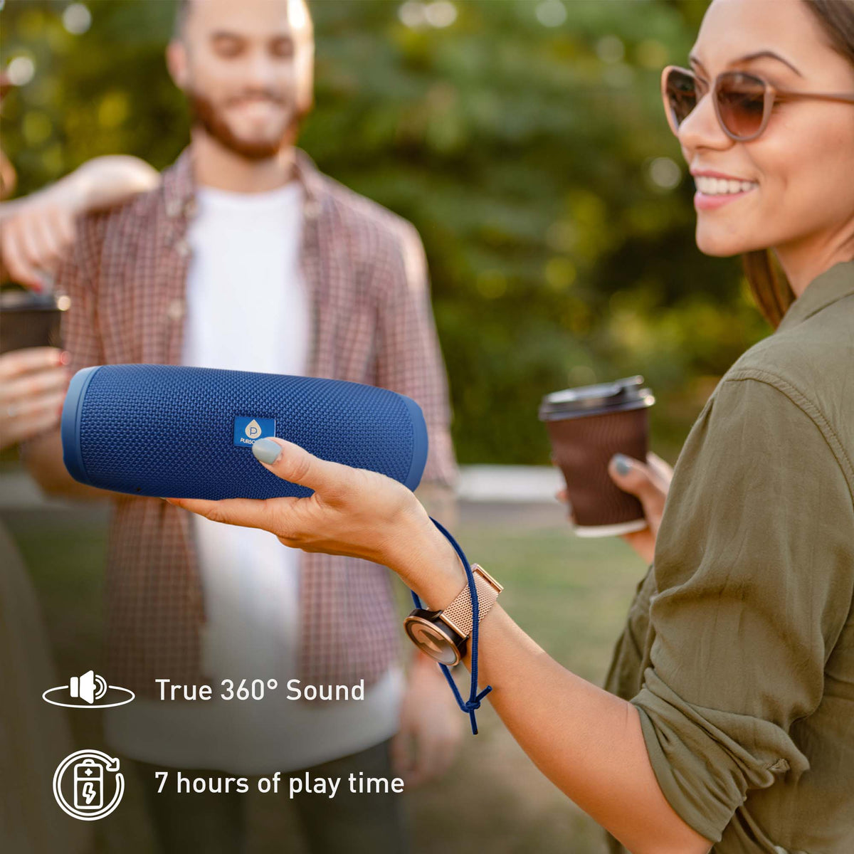 Pursonic Wireless Sound Duo – Portable & Peak Bluetooth Speakers for 360° Audio