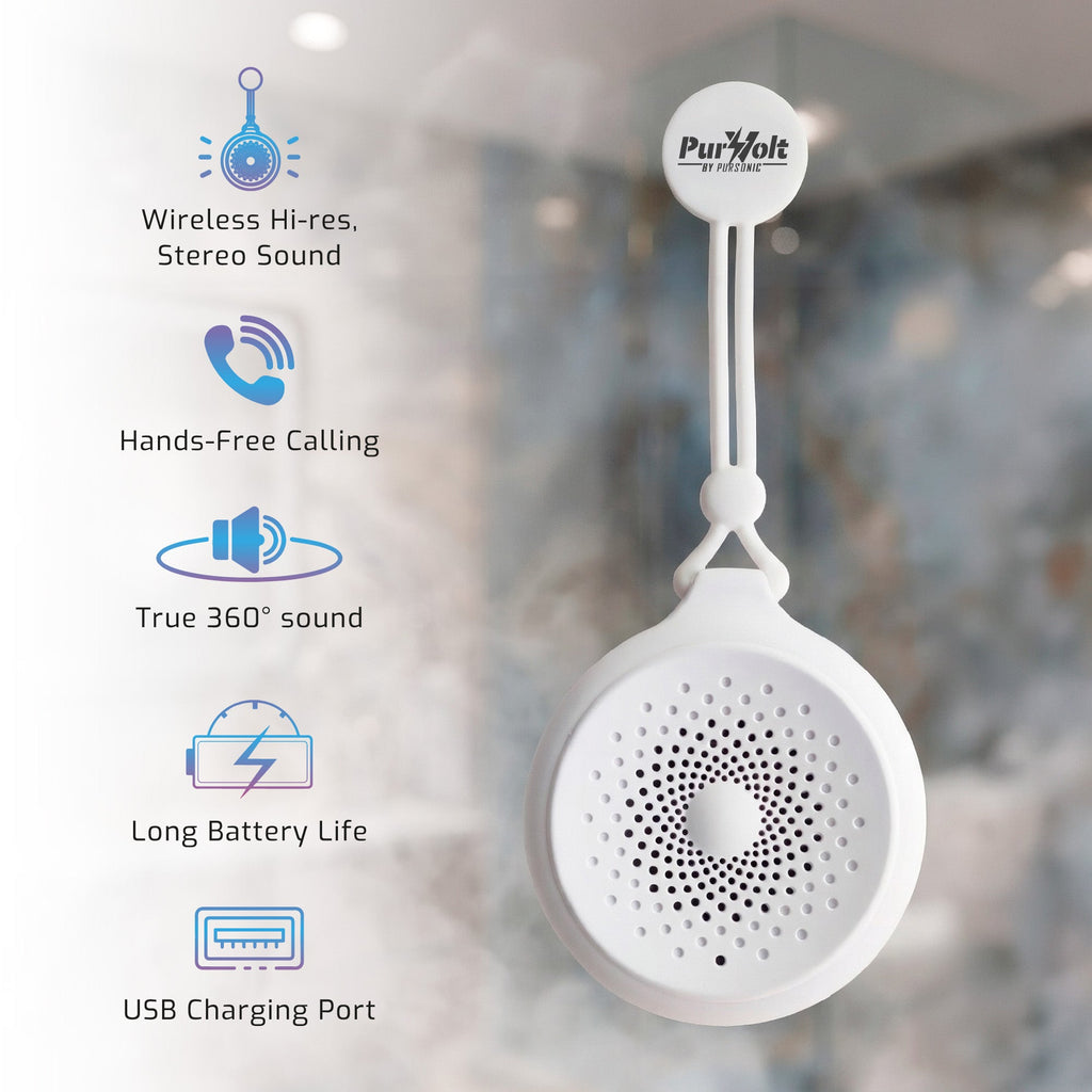 Pursonic Peak & Waterproof Wireless Speaker Bundle – 360° Hi-Res Sound