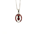 Garnet Sterling Silver Jewellery Set VI