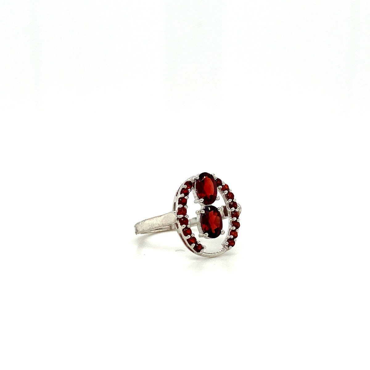 Garnet Sterling Silver Jewellery Set VI