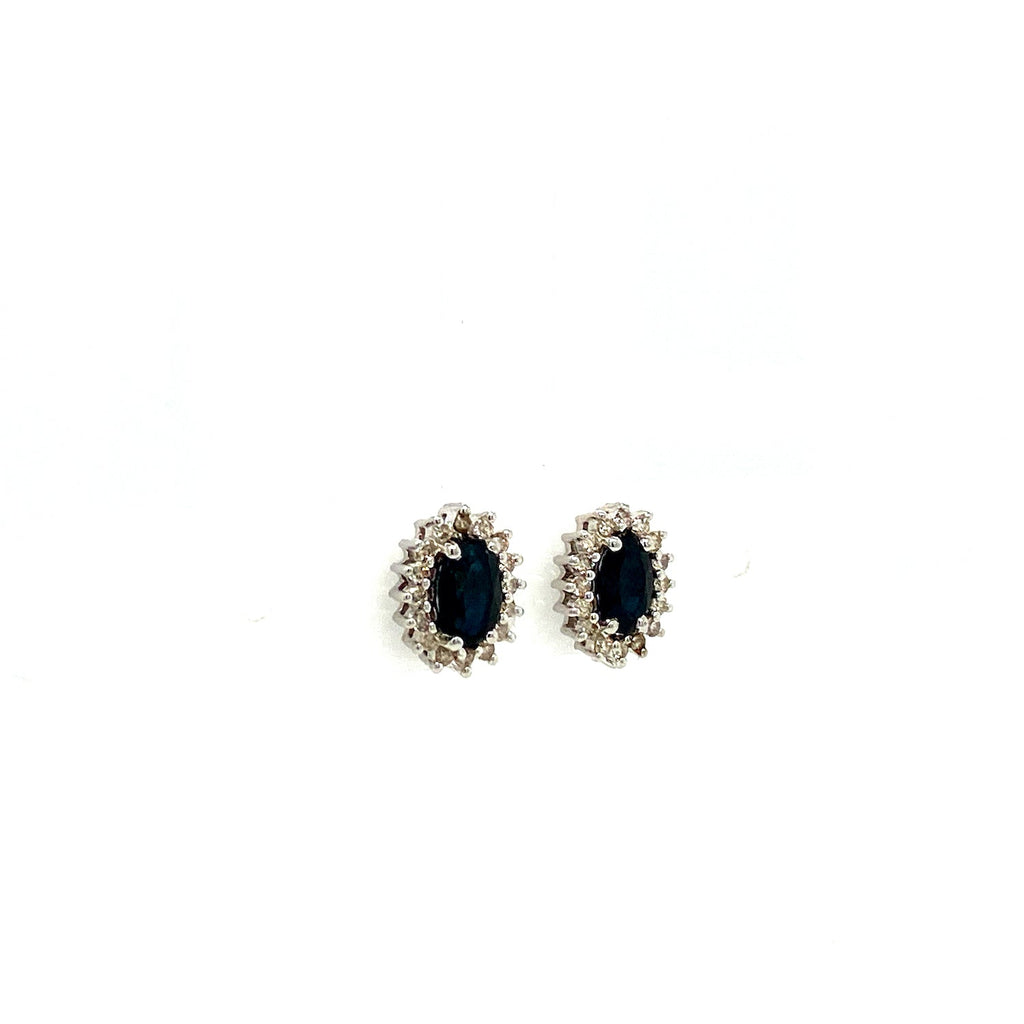 Sapphire Sterling Silver Jewellery Set
