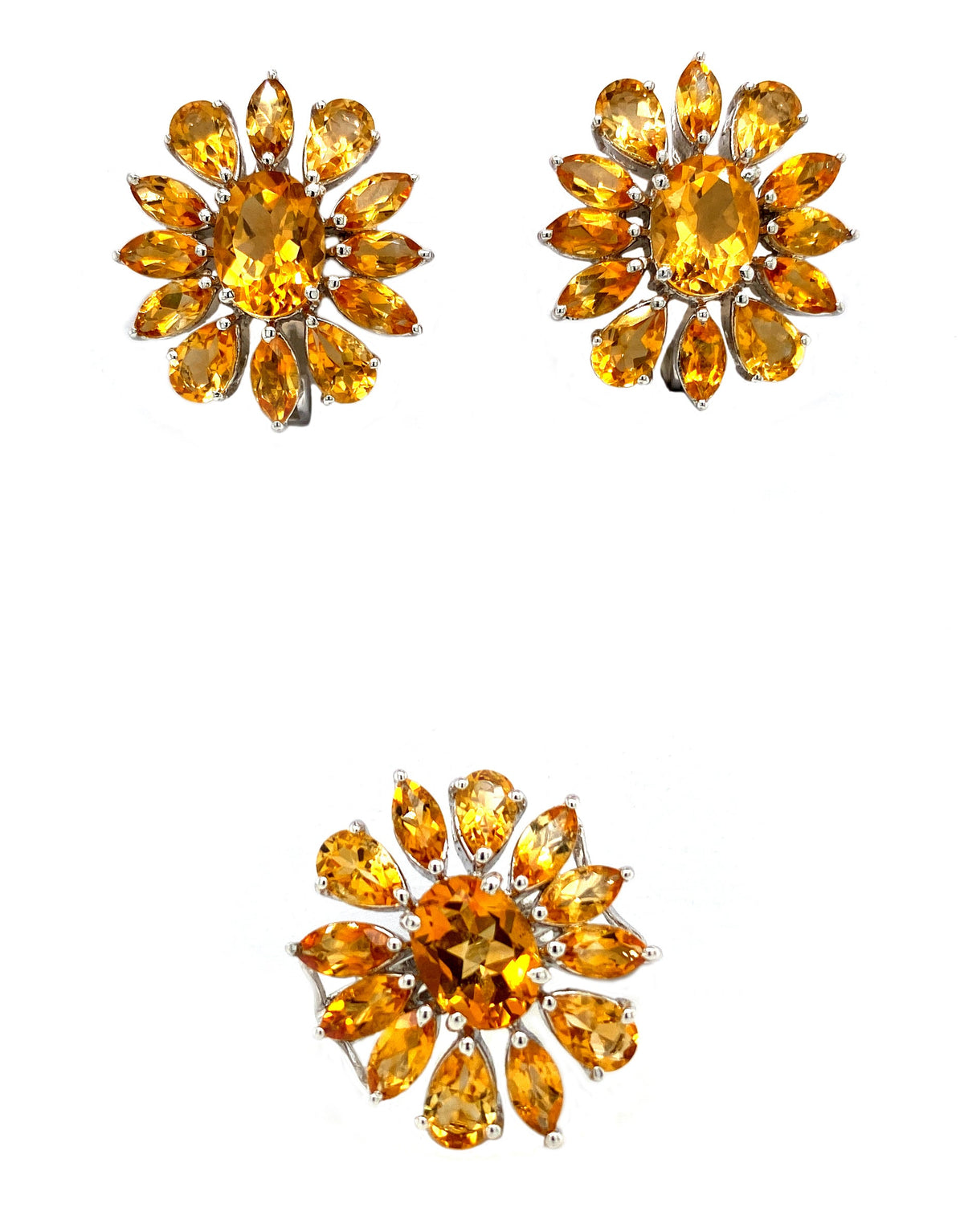 Citrine Sterling Silver Jewellery Set