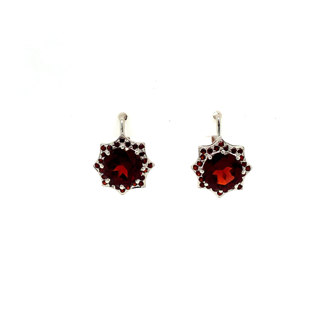 Garnet Sterling Silver Jewellery Set