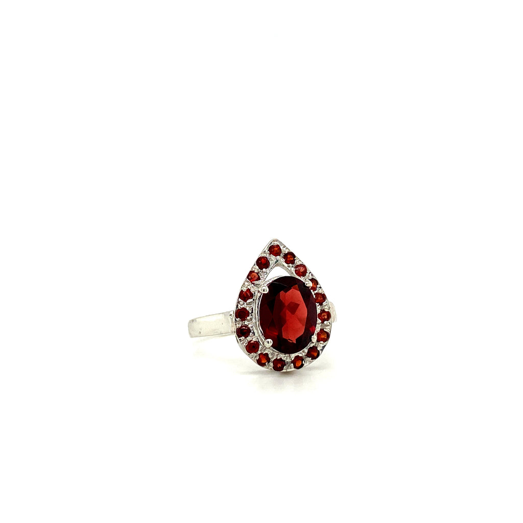 Garnet Sterling Silver Jewellery Set II