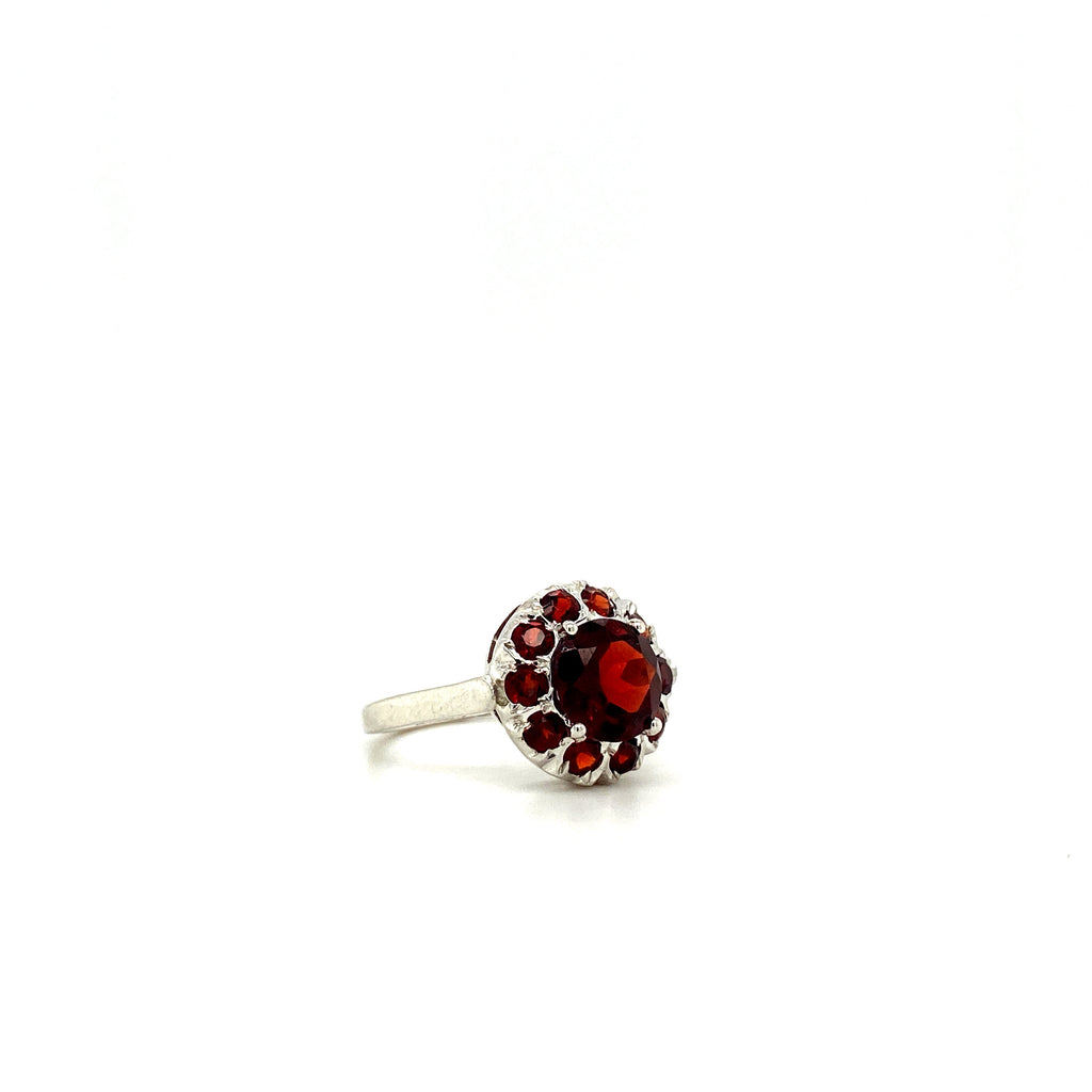 Garnet Sterling Silver Jewellery Set V