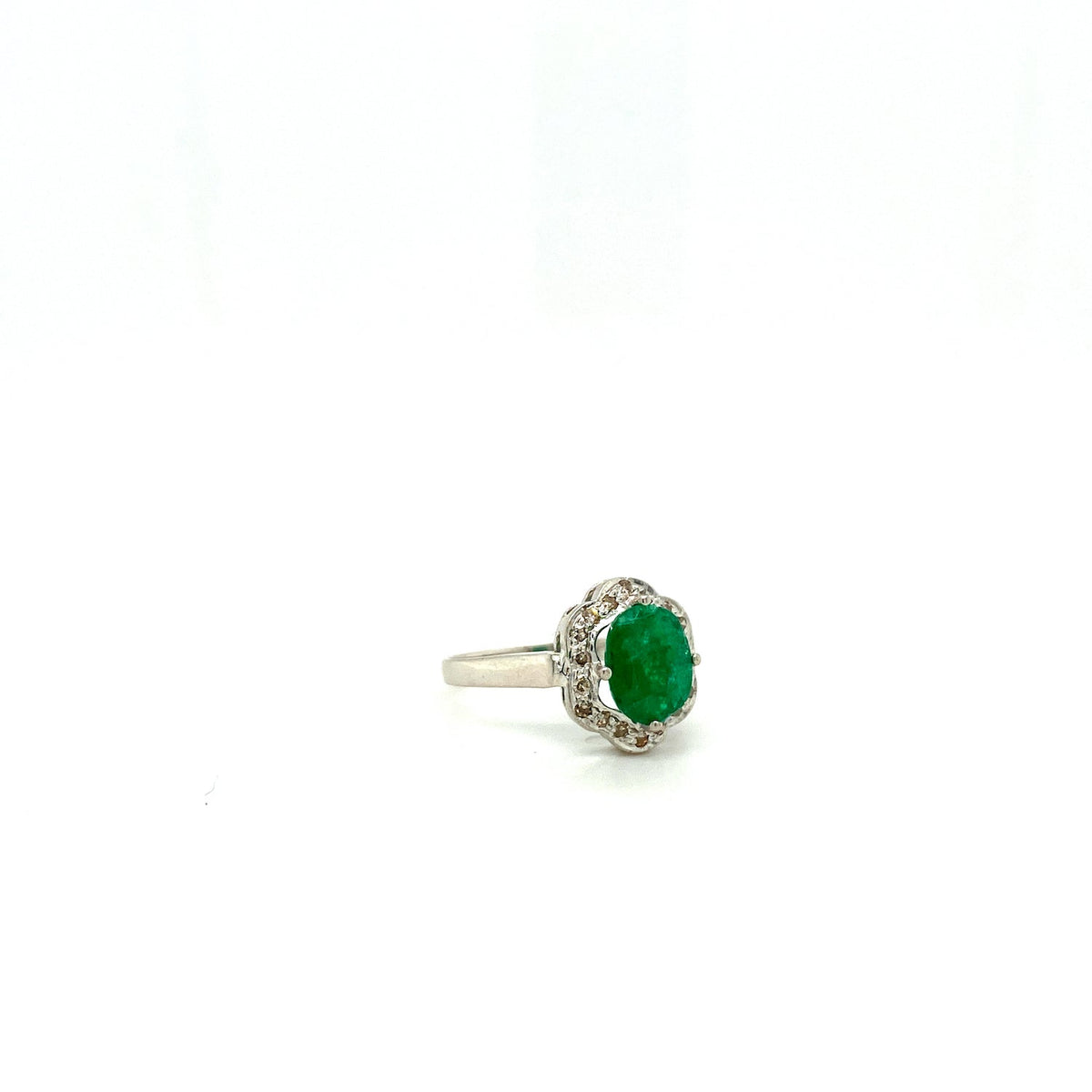 Emerald Sterling Silver Jewellery Set IV