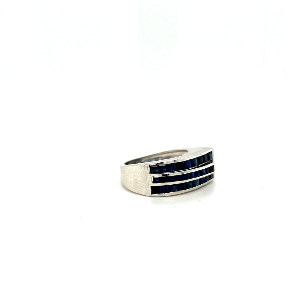 Sapphire Sterling Silver Jewellery Set IV