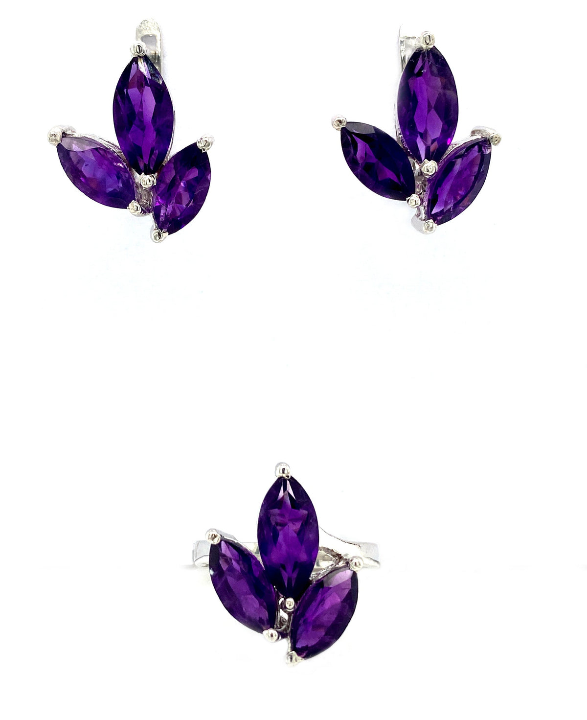 Amethyst Sterling Silver Jewellery Set