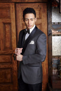 "Bradford" Steel Grey Tuxedo Jacket – Shawl Lapel Separate